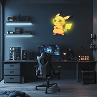 Pikachu Neon Tablo , Uv Baskı Neon, Pokemon Duvar Dekoru, Uv Baskı Neon Tabela, Neon Işık, Neon Duvar Sanatı, Neon Tabela, Neon Işık Tabela, Neon Hediyeler UV46