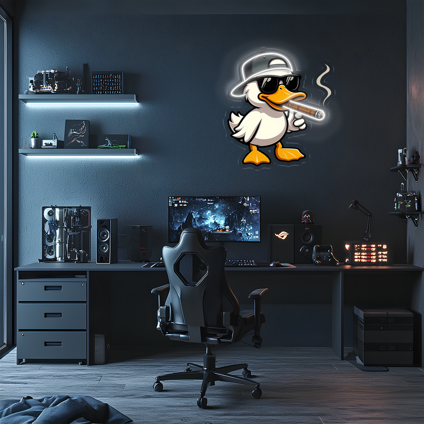 Cool Duck Pleksiglas Neon Sanatı, Duck Neon Tabela, Neon Işık Tabela, Neon Duvar Sanatı, Neon Tabela, Neon Işık Tabela, Neon Hediyeler, Oyuncu HediyeleriUv05