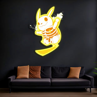 Pikachu UV Baskılı Neon, Neon Duvar Sanatı, Pokemon Neon Işık Tabelası, Özel Neon Tabela, UV Baskı Neon Tabela, Akrilik Neon Tabela, Yeni Eve Taşınma Hediyeleri UV30