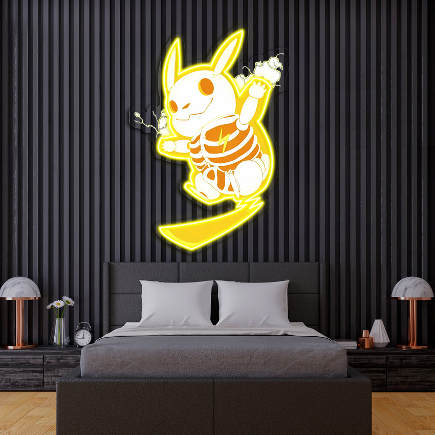 Pikachu UV Baskılı Neon, Neon Duvar Sanatı, Pokemon Neon Işık Tabelası, Özel Neon Tabela, UV Baskı Neon Tabela, Akrilik Neon Tabela, Yeni Eve Taşınma Hediyeleri UV30