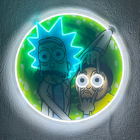 Ricky ve Morty UV Baskılı Neon, Ricky ve Morty  Neon Duvar Sanatı, Neon Işık Tabelası, Özel Neon Tabela, UV Baskı Neon Tabela, Akrilik Neon Tabela, Neon Hediyeler UV40