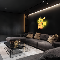 Pikachu Neon Tablo , Uv Baskı Neon, Pokemon Duvar Dekoru, Uv Baskı Neon Tabela, Neon Işık, Neon Duvar Sanatı, Neon Tabela, Neon Işık Tabela, Neon Hediyeler UV46