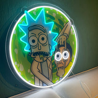 Ricky ve Morty UV Baskılı Neon, Ricky ve Morty  Neon Duvar Sanatı, Neon Işık Tabelası, Özel Neon Tabela, UV Baskı Neon Tabela, Akrilik Neon Tabela, Neon Hediyeler UV40