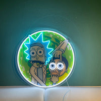 Ricky ve Morty UV Baskılı Neon, Ricky ve Morty  Neon Duvar Sanatı, Neon Işık Tabelası, Özel Neon Tabela, UV Baskı Neon Tabela, Akrilik Neon Tabela, Neon Hediyeler UV40