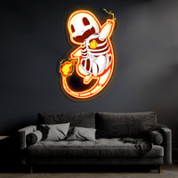 Charmander Uv Baskı Neon Tablo, Pokemon Baskılı Neon Tablo