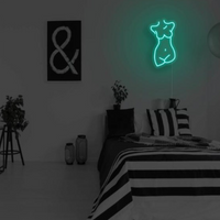 Kadın Heykeli LED Neon Işık - Modern Sanat Dekoru, Benzersiz Duvar Lambası, Ev ve Ofis Dekoratif Parçası, Kadınlar İçin Mükemmel Hediye