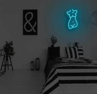 Kadın Heykeli LED Neon Işık - Modern Sanat Dekoru, Benzersiz Duvar Lambası, Ev ve Ofis Dekoratif Parçası, Kadınlar İçin Mükemmel Hediye