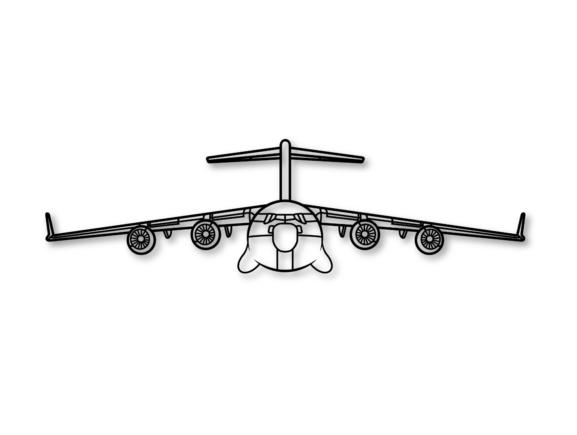 C-17 Globemaster Uçak Silueti Metal Duvar Sanatı, Uçak Silueti Duvar Dekoru, Özel Uçak Duvar Sanatı, Metal Duvar Dekoru, Ona HediyeAir21