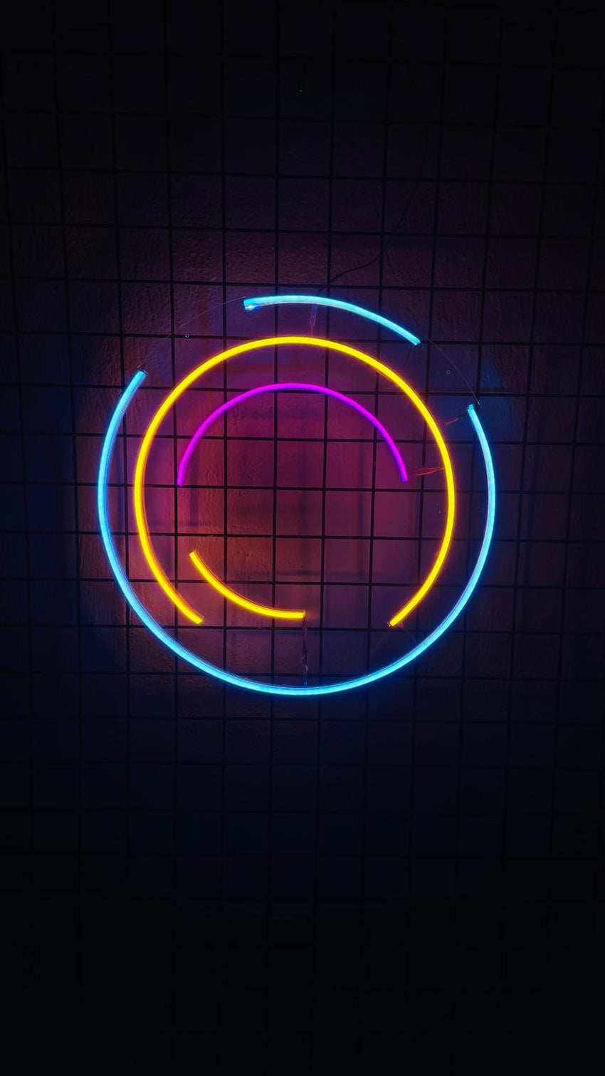 Circle Neon Duvar Dekorasyonu