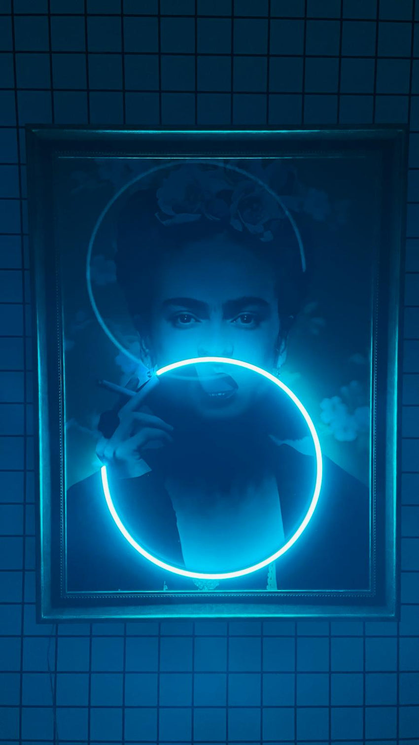 UV Baskılı Frida Neon Tablo