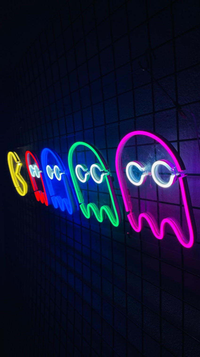 Pac-Man Neon Duvar Dekorasyonu