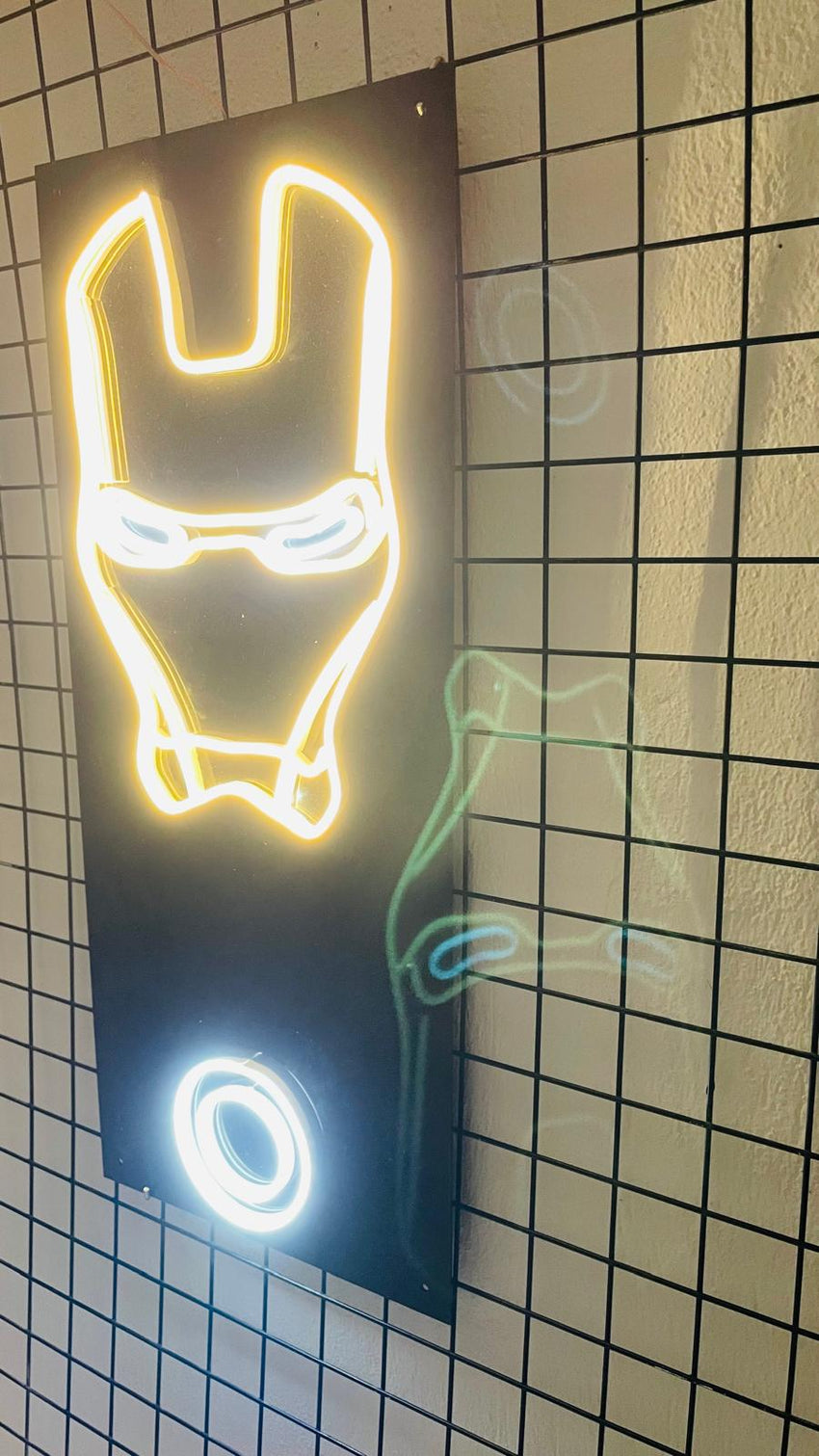 Iron Man Neon Duvar Dekorayonu