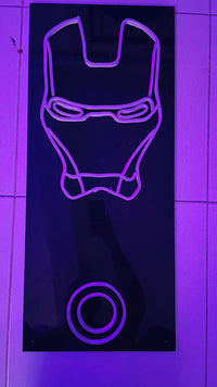 Iron Man Neon Duvar Dekorayonu