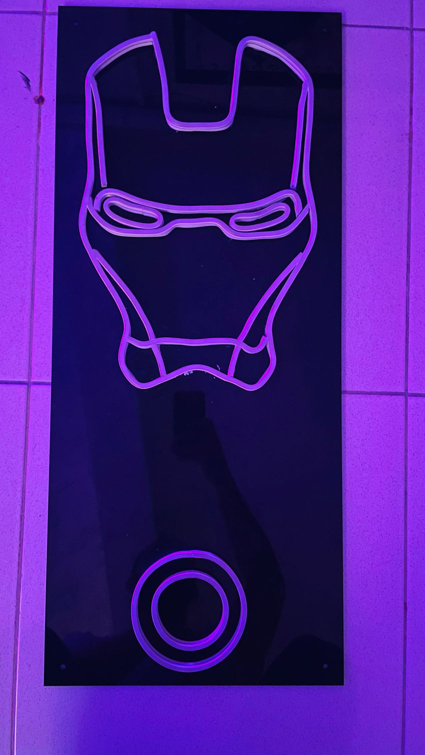 Iron Man Neon Duvar Dekorayonu