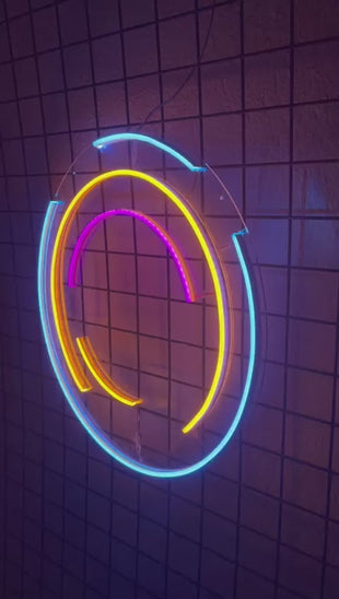 Circle Neon Duvar Dekorasyonu