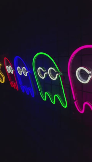 Pac-Man Neon Duvar Dekorasyonu