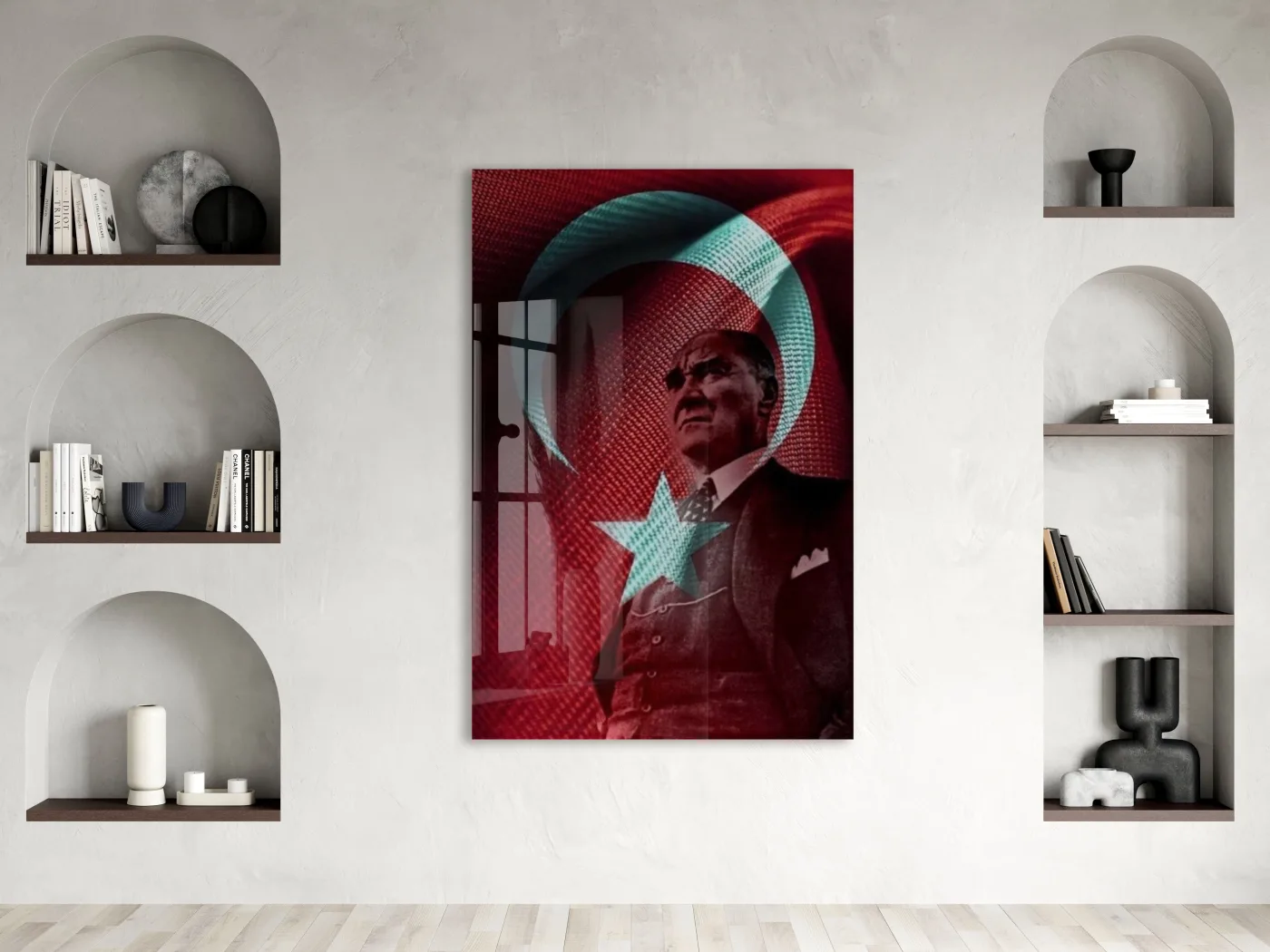 Mustafa Kemal Atatürk | Modern Cam Tablo-PeonyAta104 — görsel 2