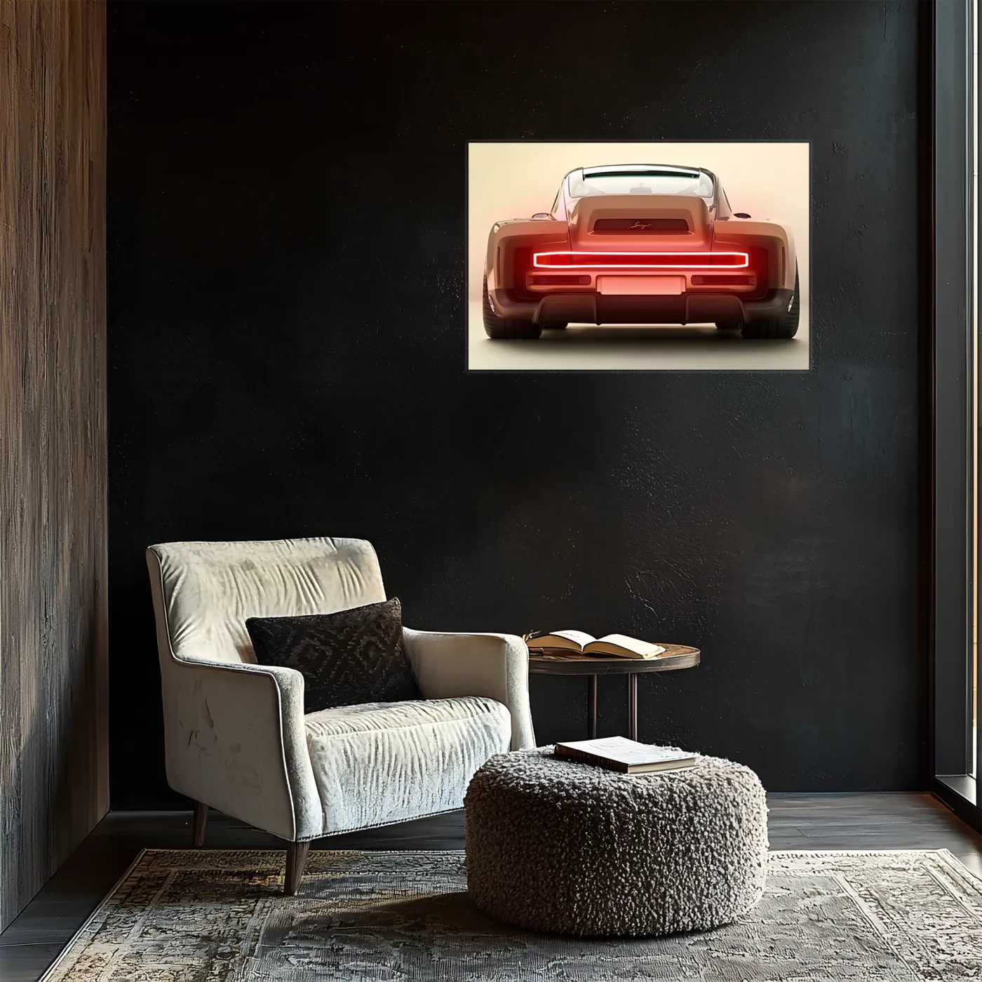 Kırmızı Muscle Car UV Baskı Neon Duvar Dekoru | Amerikan Araba Işıklı Tablo | Pleksi Duvar Sanatı — görsel 5