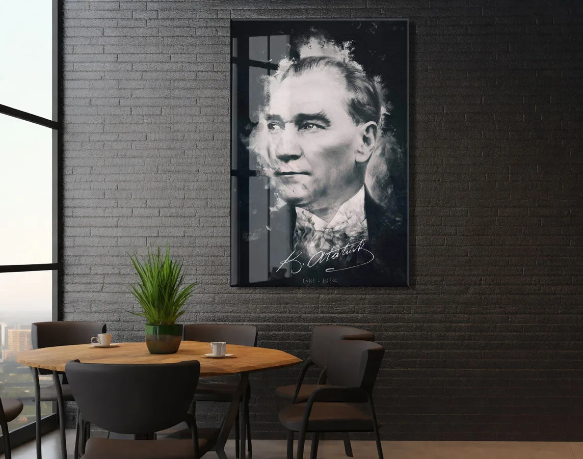Mustafa Kemal Atatürk  | Modern Cam Tablo-PeonyAta102 — görsel 5