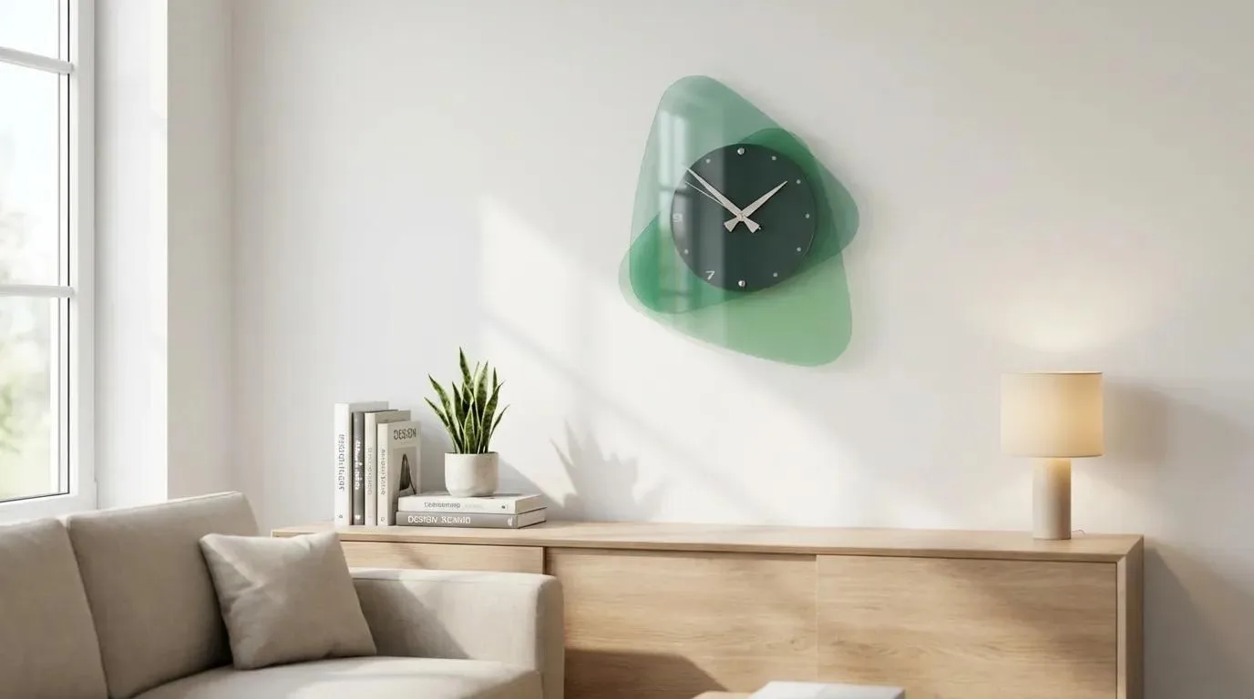 Aura | Pleksi Duvar Saati 35x35 cm | 3 Katmanlı UV Baskılı Modern Dekoratif Saat — görsel 4