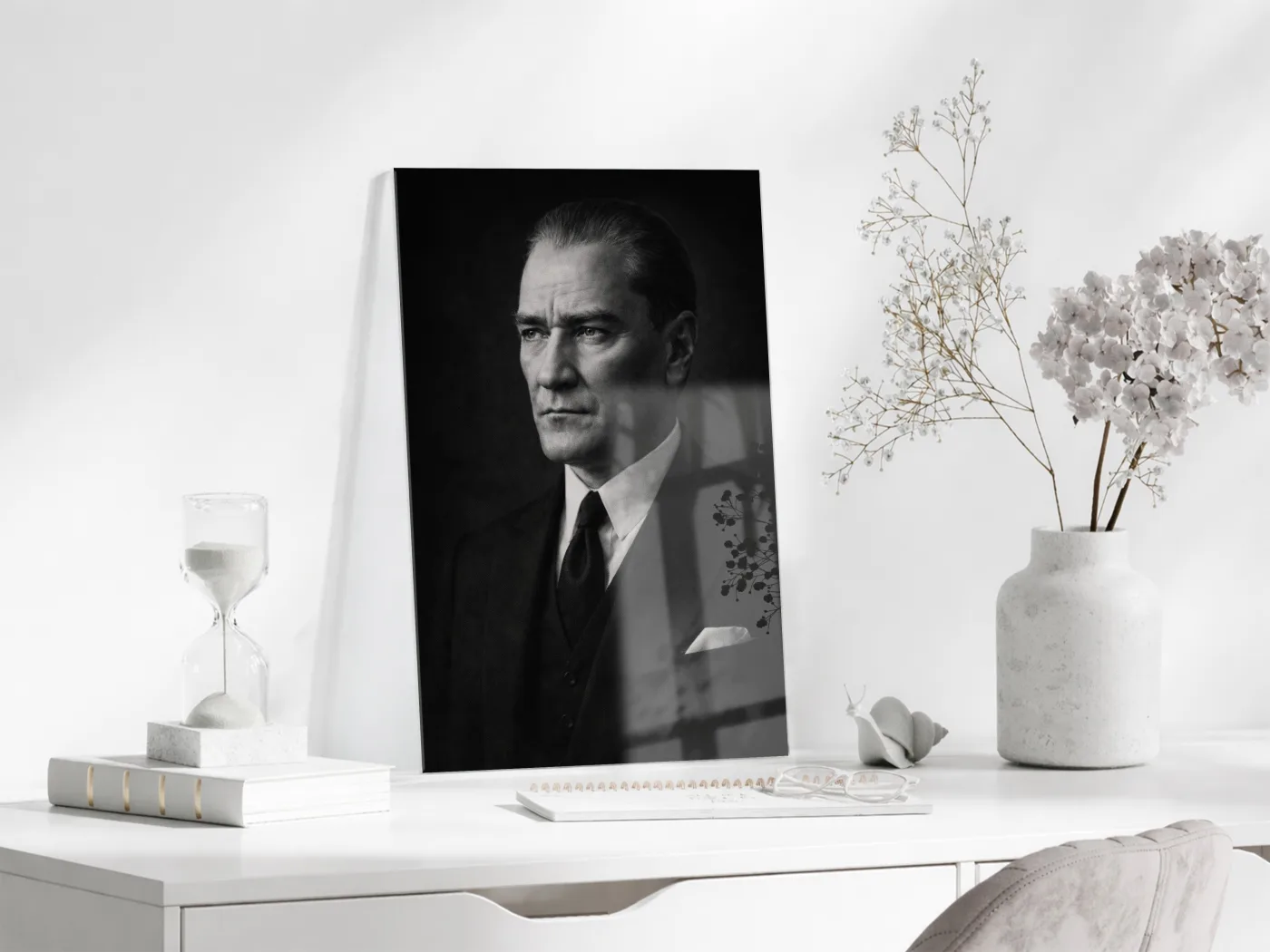 Mustafa Kemal Atatürk Cam Tablo - PeonyAta036 — görsel 6