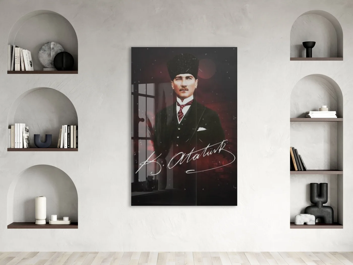 Mustafa Kemal Atatürk  | Modern Cam Tablo-PeonyAta086 — görsel 4
