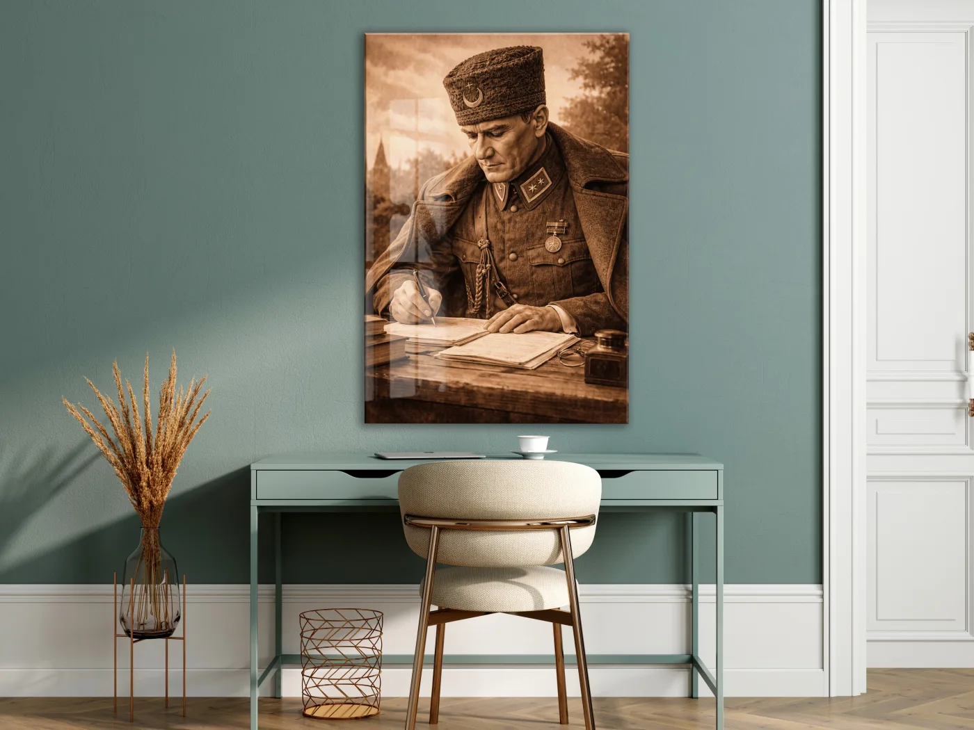 Mustafa Kemal Atatürk Cam Tablo - PeonyAta030 — görsel 6