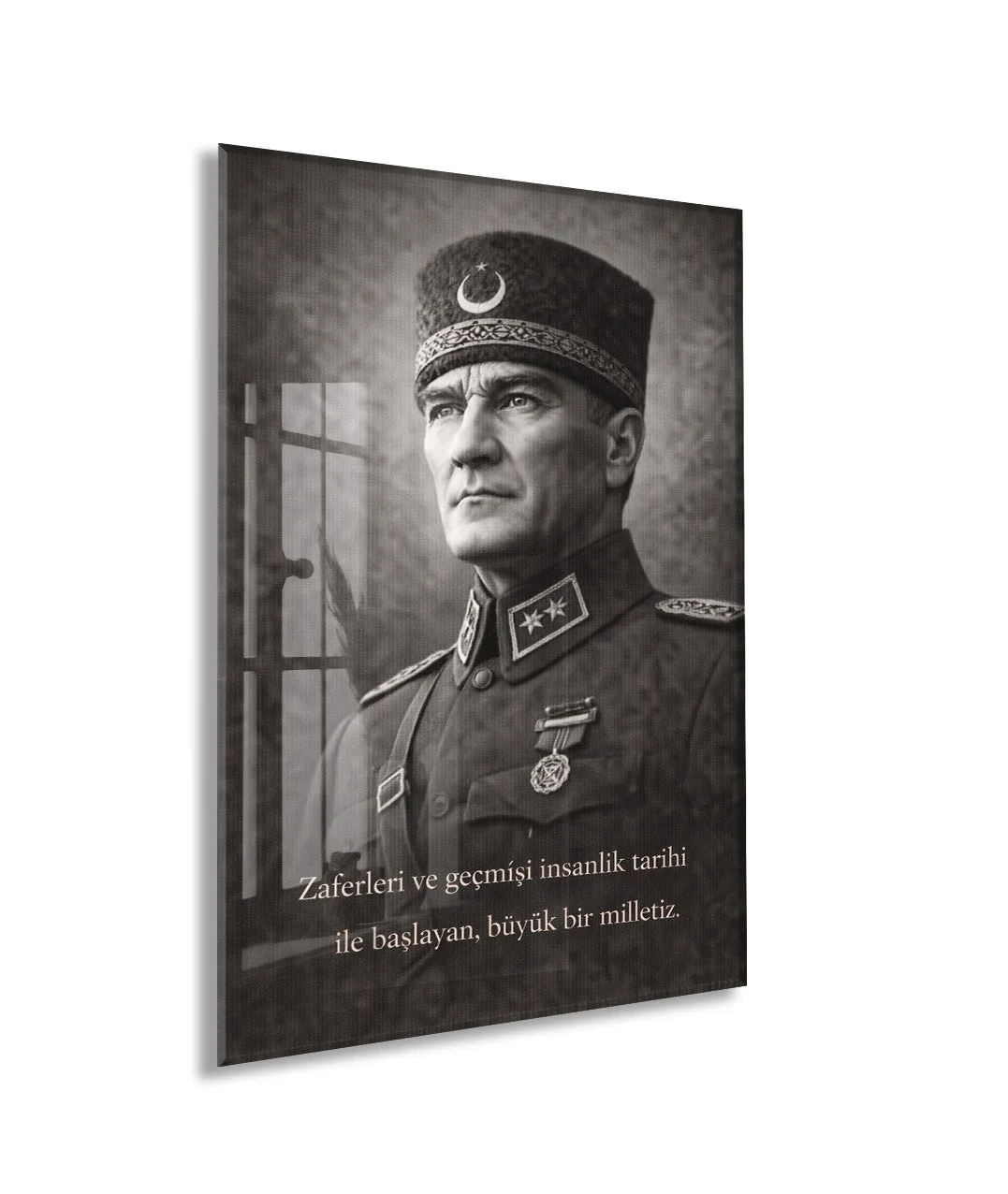 Mustafa Kemal Atatürk Cam Tablo - PeonyAta020 — görsel 1