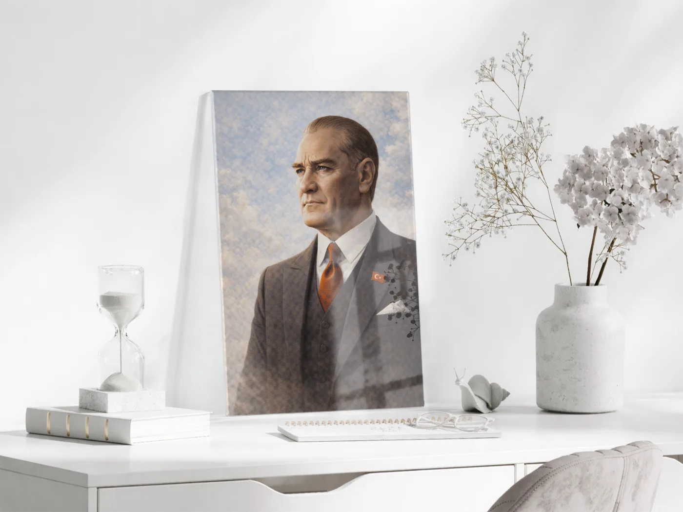 Mustafa Kemal Atatürk Cam Tablo - PeonyAta026 — görsel 4