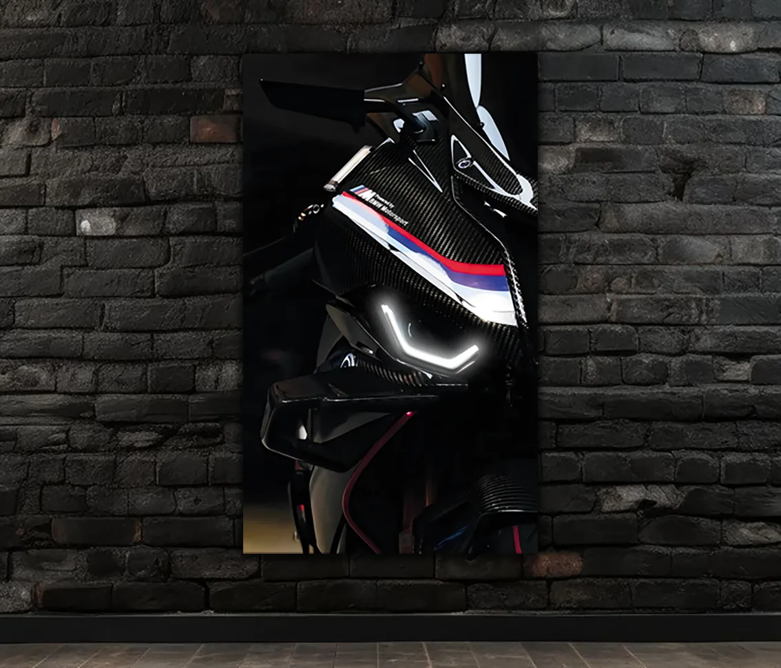 Spor Motosiklet UV Baskı Neon Duvar Dekoru | Pleksi Üzeri LED Işıklı Tablo | Lüks Motor Duvar Sanatı — görsel 6