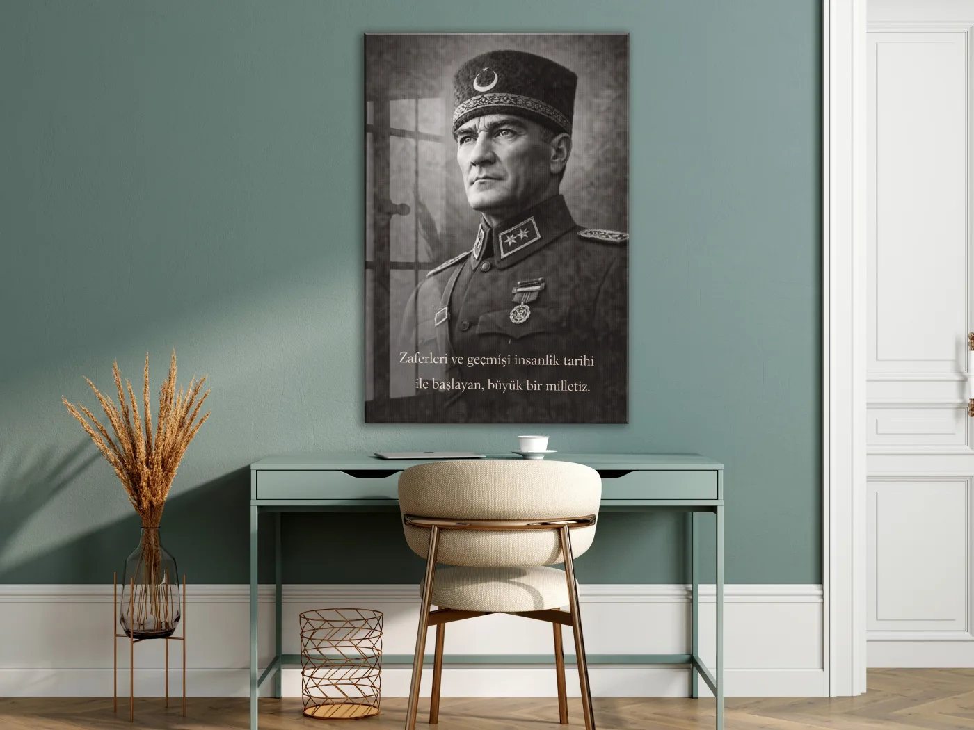 Mustafa Kemal Atatürk Cam Tablo - PeonyAta020 — görsel 6