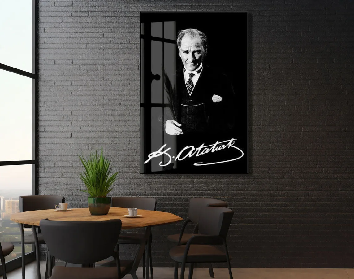 Mustafa Kemal Atatürk | Modern Cam Tablo-PeonyAta079 — görsel 6