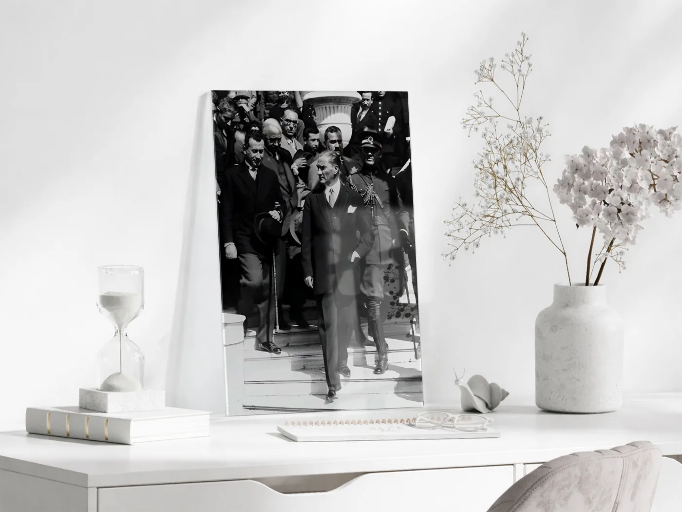 Mustafa Kemal Atatürk | Modern Cam Tablo-PeonyAta080 — görsel 2