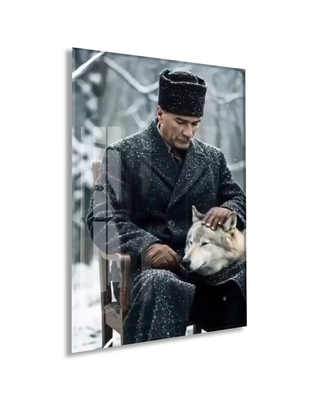 Mustafa Kemal Atatürk | Modern Cam Tablo-PeonyAta100 — görsel 1