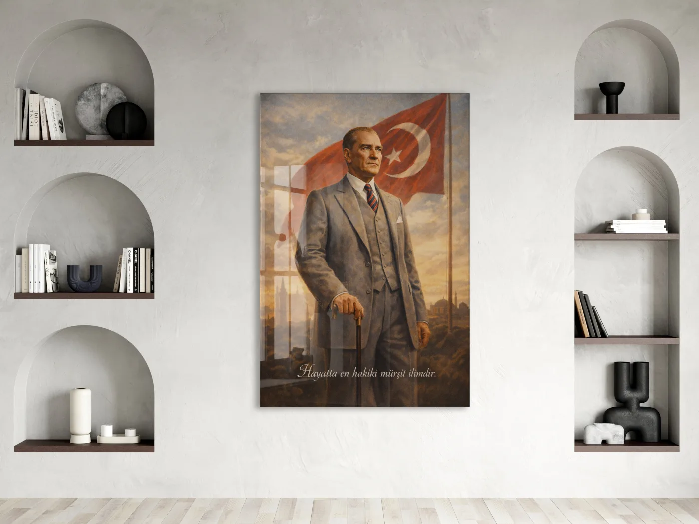 Mustafa Kemal Atatürk Cam Tablo- PeonyAta002 — görsel 2