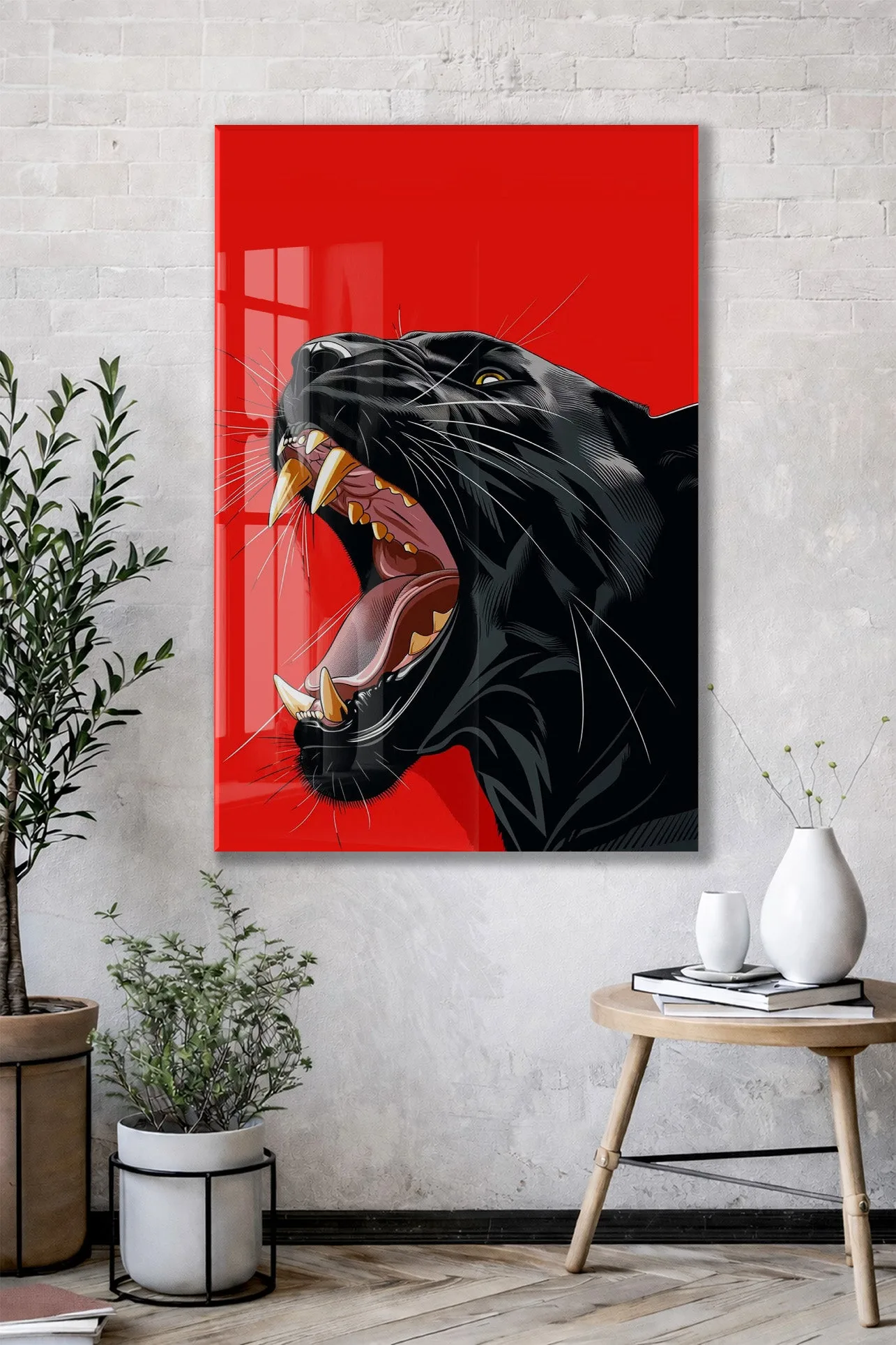Black Panther Close-Up – Modern Pop Art Cam Tablo- Peony141 — görsel 2