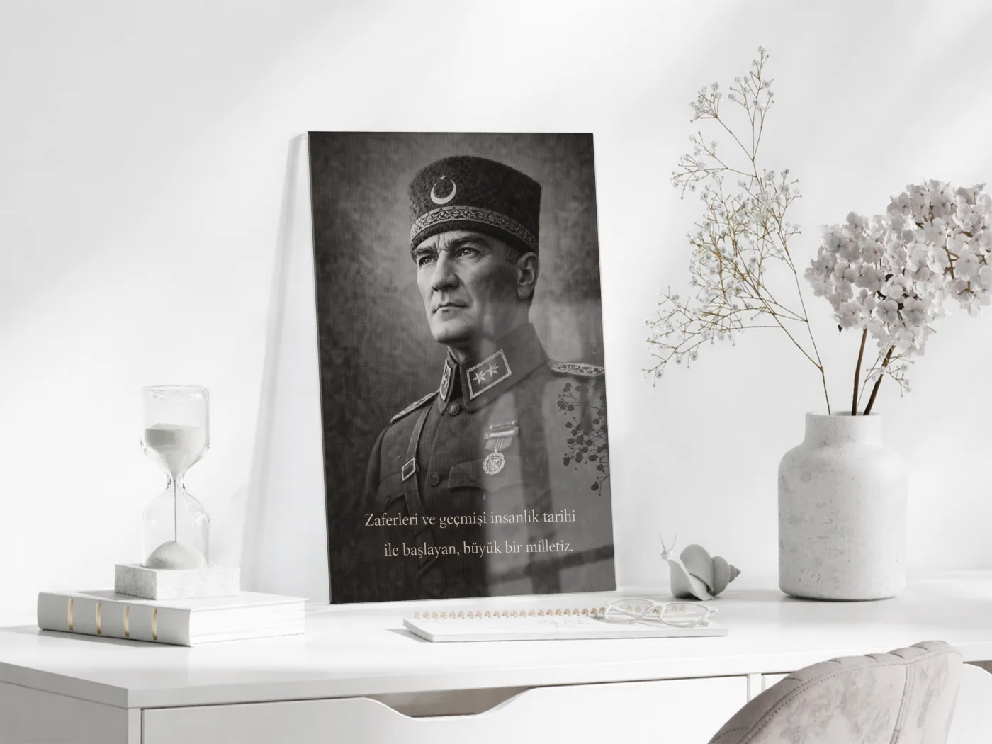 Mustafa Kemal Atatürk Cam Tablo - PeonyAta020 — görsel 3