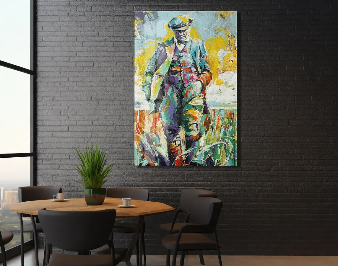 Sanatsal Mustafa Kemal Atatürk Yürüyüş Cam Tablo | Modern UV Baskılı Temperli Cam -PeonyAta1330 — görsel 5