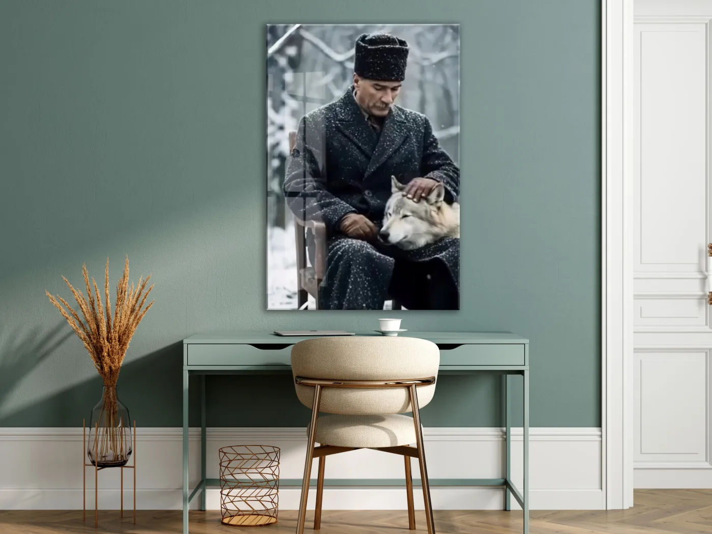 Mustafa Kemal Atatürk | Modern Cam Tablo-PeonyAta100 — görsel 6