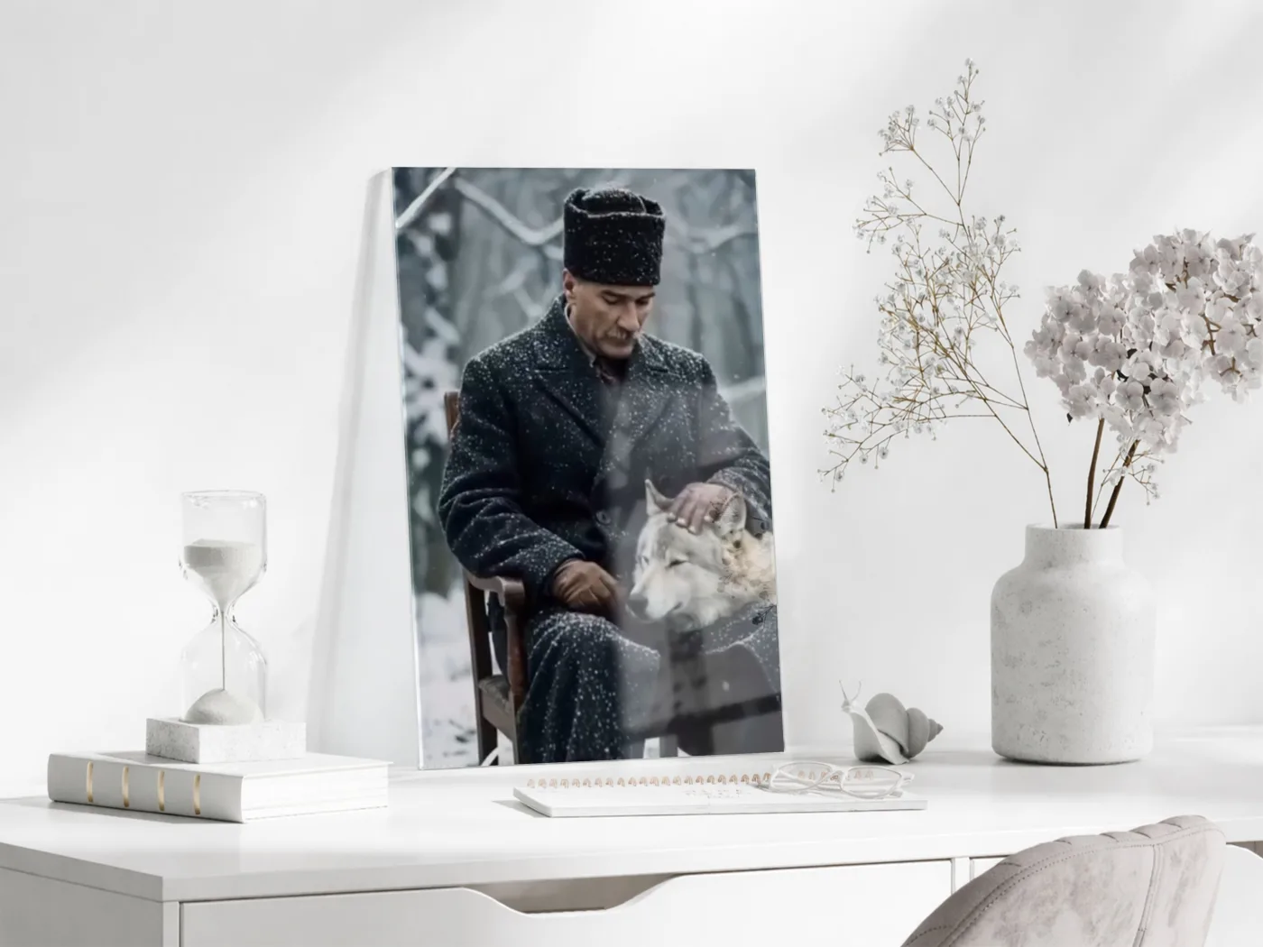 Mustafa Kemal Atatürk | Modern Cam Tablo-PeonyAta100 — görsel 3