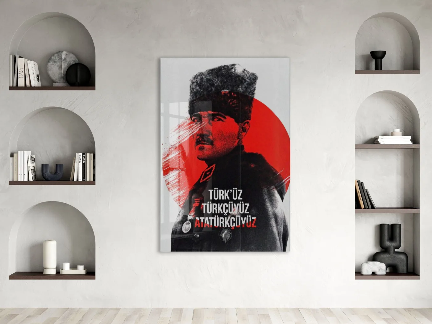 Mustafa Kemal Atatürk | Modern Cam Tablo-PeonyAta107 — görsel 2