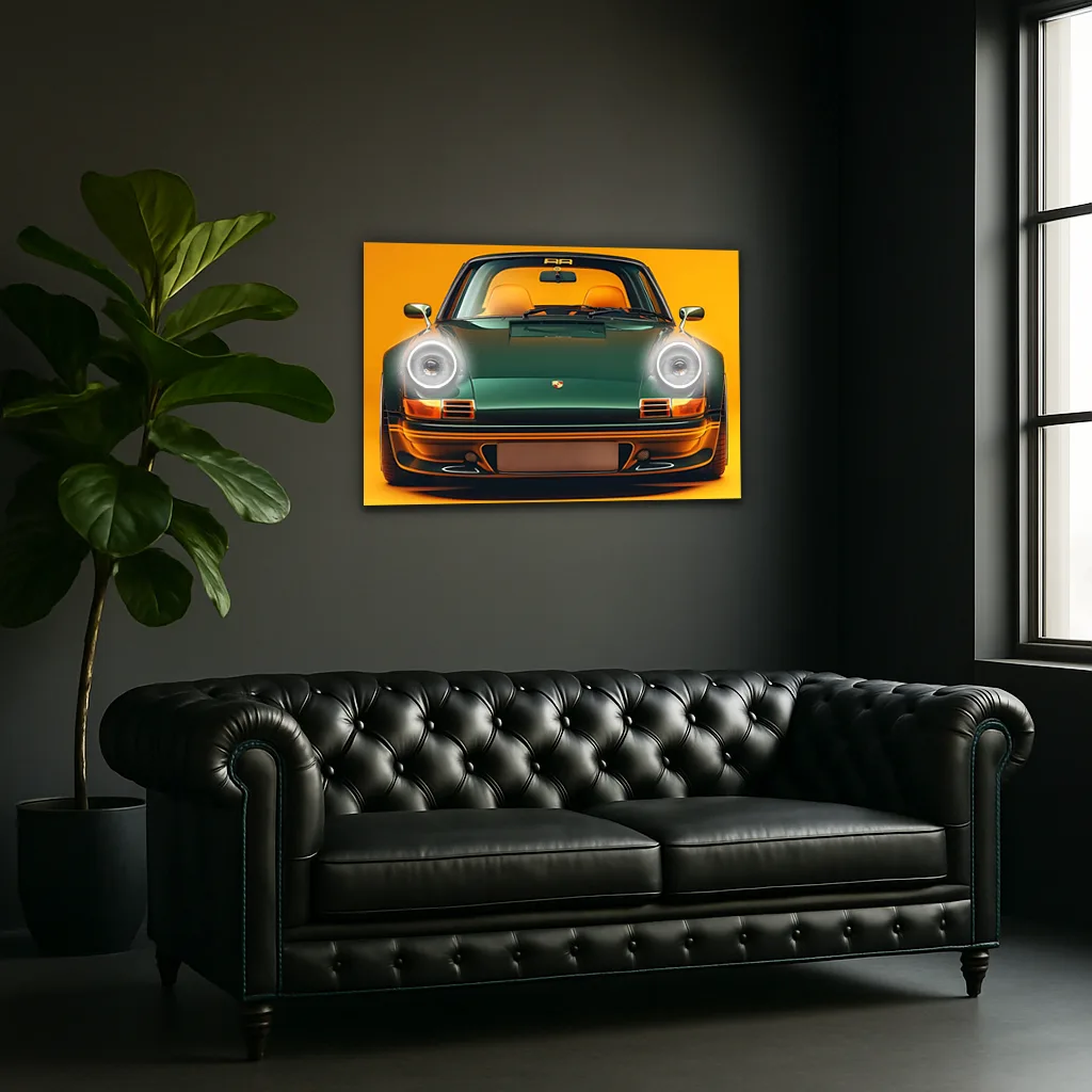 Porsche 911 Retro Model UV Baskı Neon Duvar Dekoru | Pleksi Işıklı Spor Araba Tablo | Modern Ev ve Ofis Dekoru — görsel 6