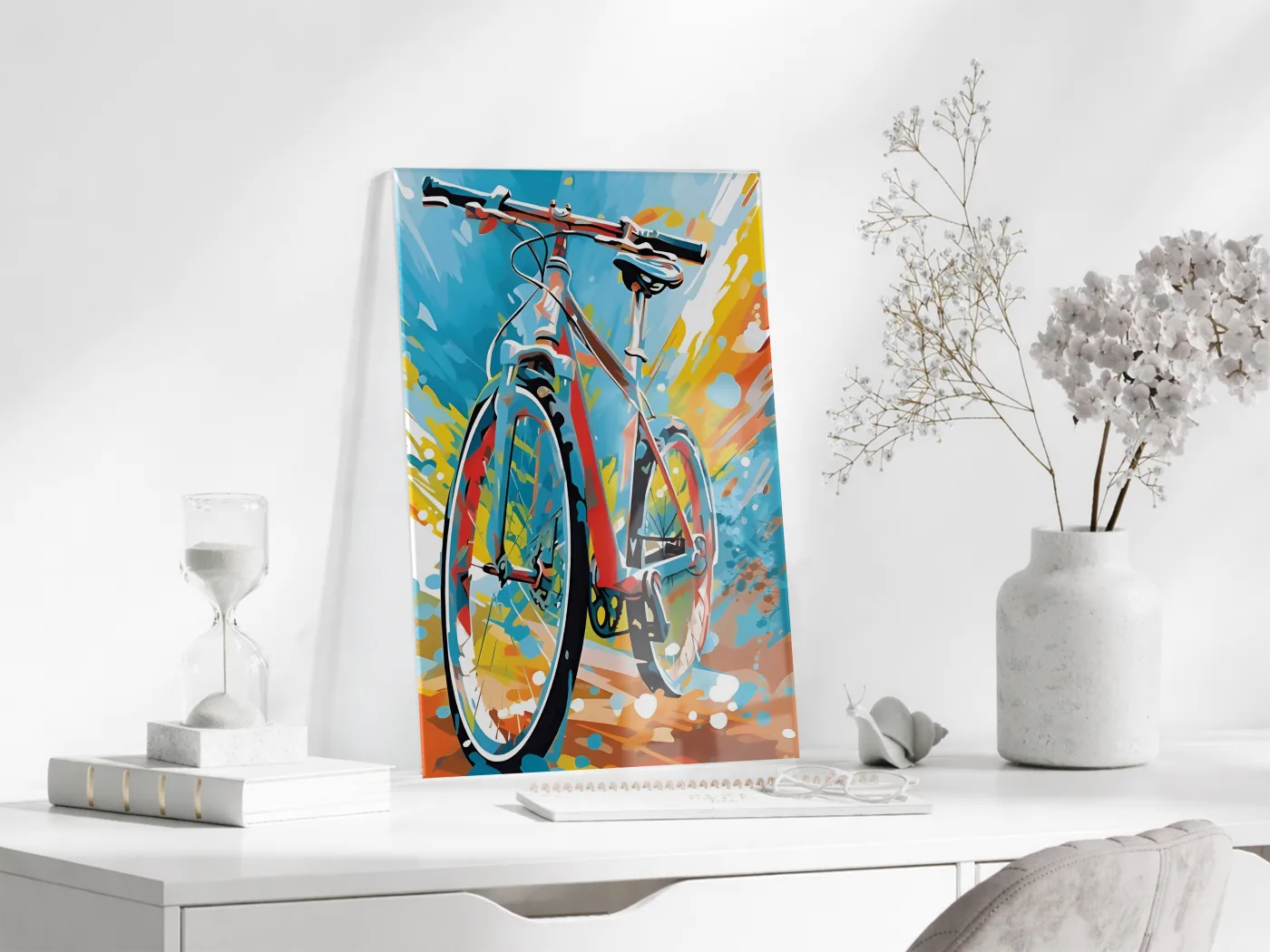 Özgürlüğe Pedal – Renkli Soyut Bisiklet Sanatı- Peony049 — görsel 4