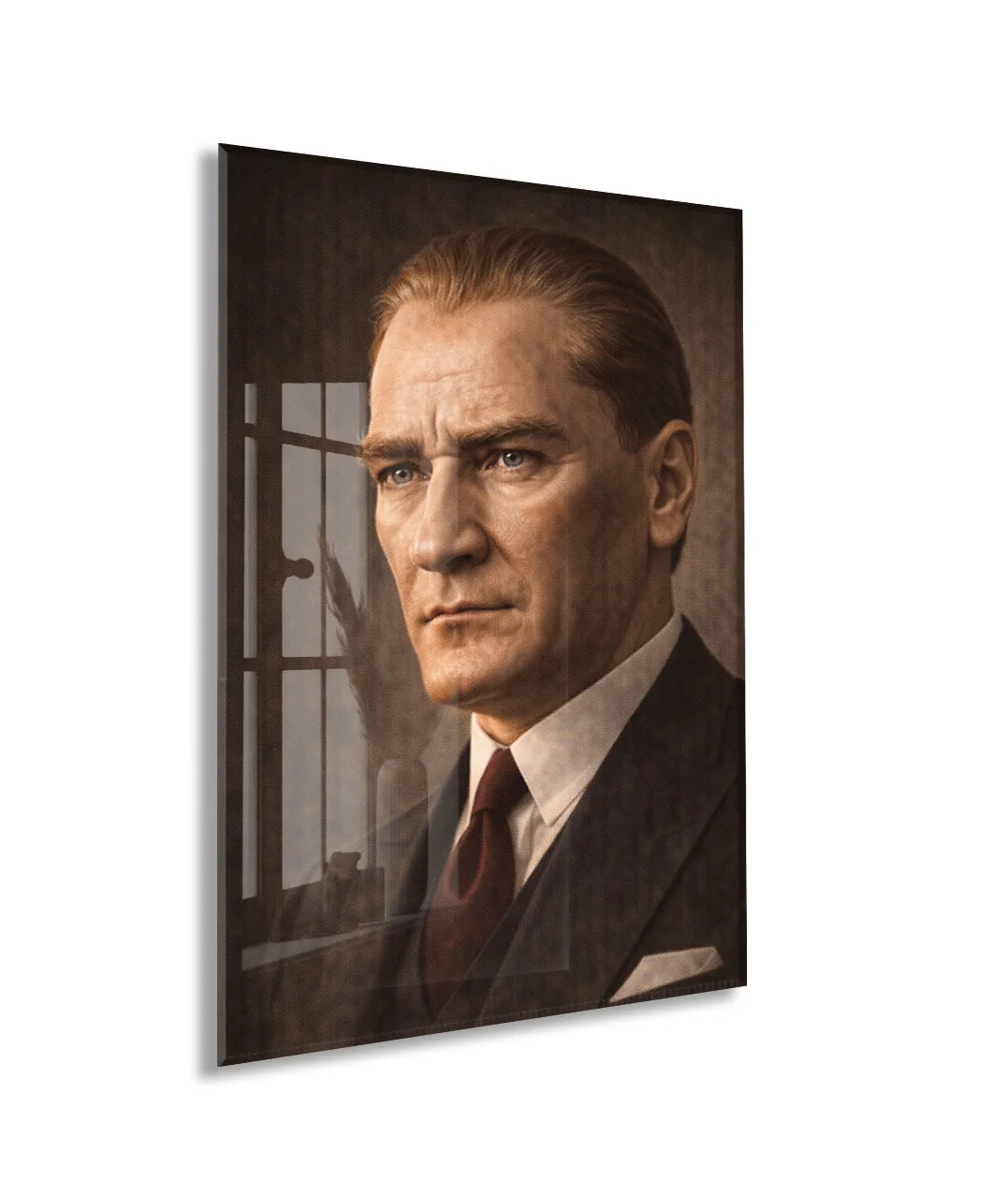 Mustafa Kemal Atatürk Cam Tablo - PeonyAta038 — görsel 1