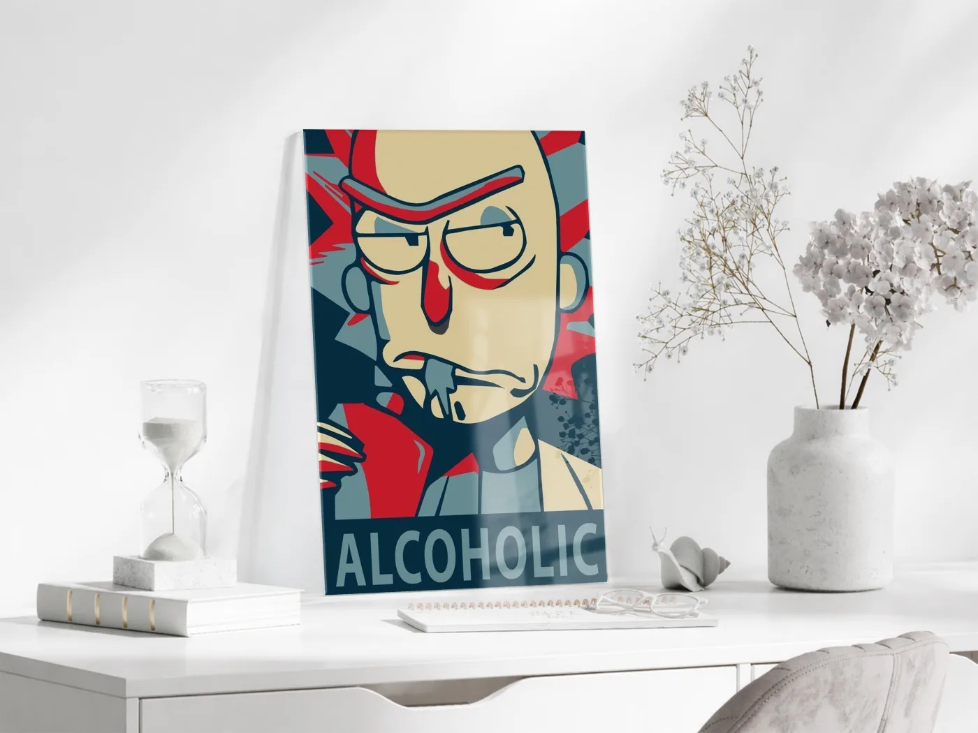 Rick and Morty Rick Portre Poster – Retro Stil Cam Duvar Dekoru- Peony113 — görsel 4