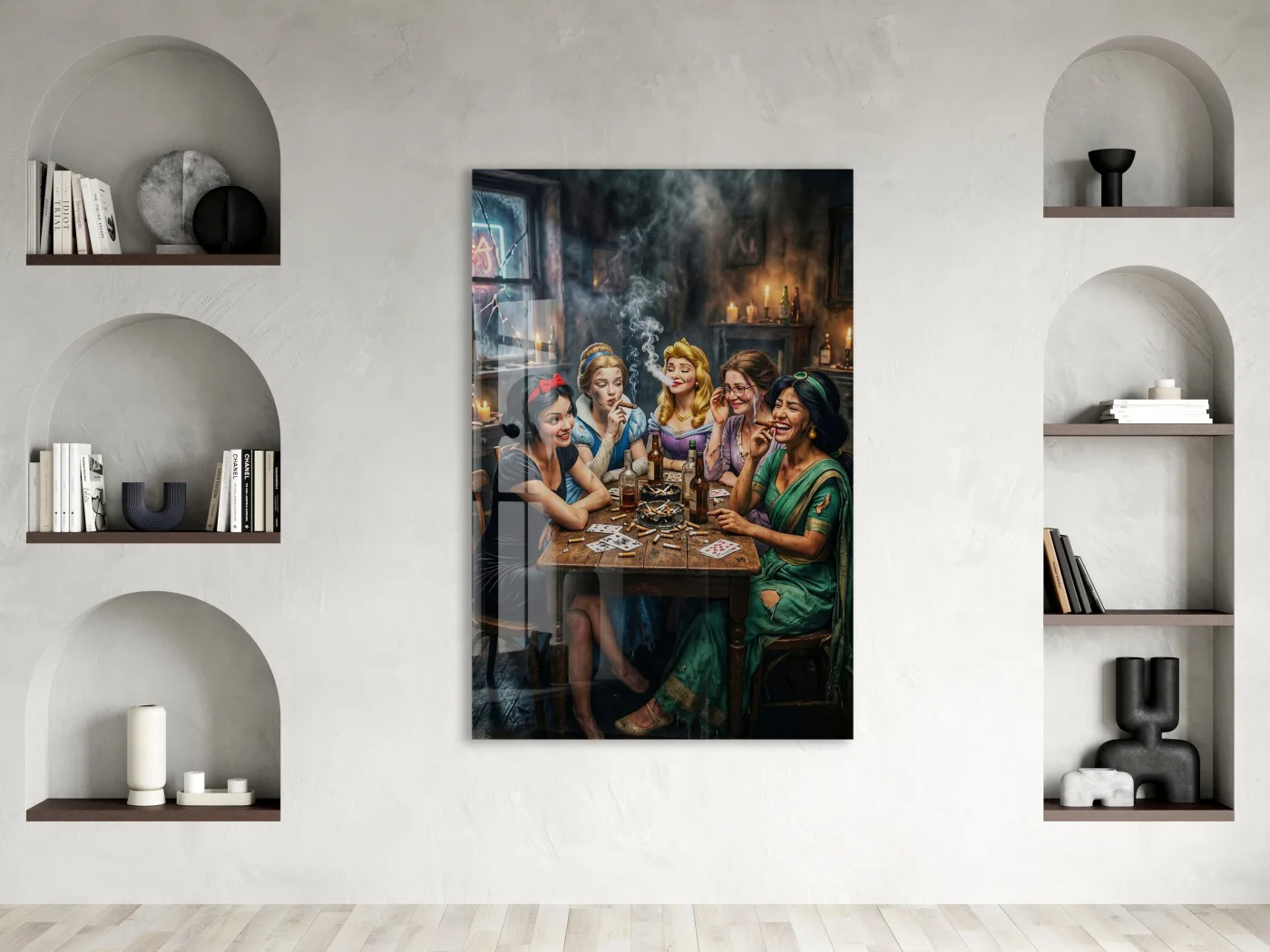 Sinema Tadında Poker Masası Tablosu – Modern & Retro Harman Duvar Sanatı - Peony107 — görsel 3