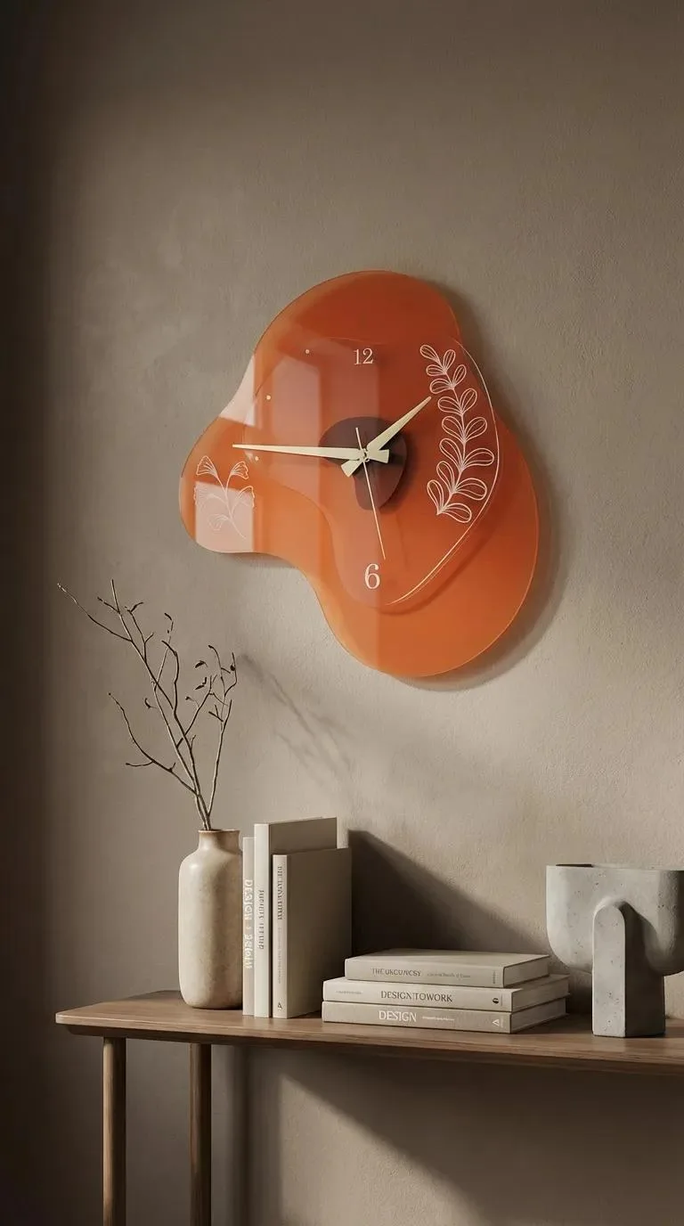 Solea | Pleksi Duvar Saati 40 cm | 2 Katmanlı UV Baskılı Modern Dekoratif Saat — görsel 5