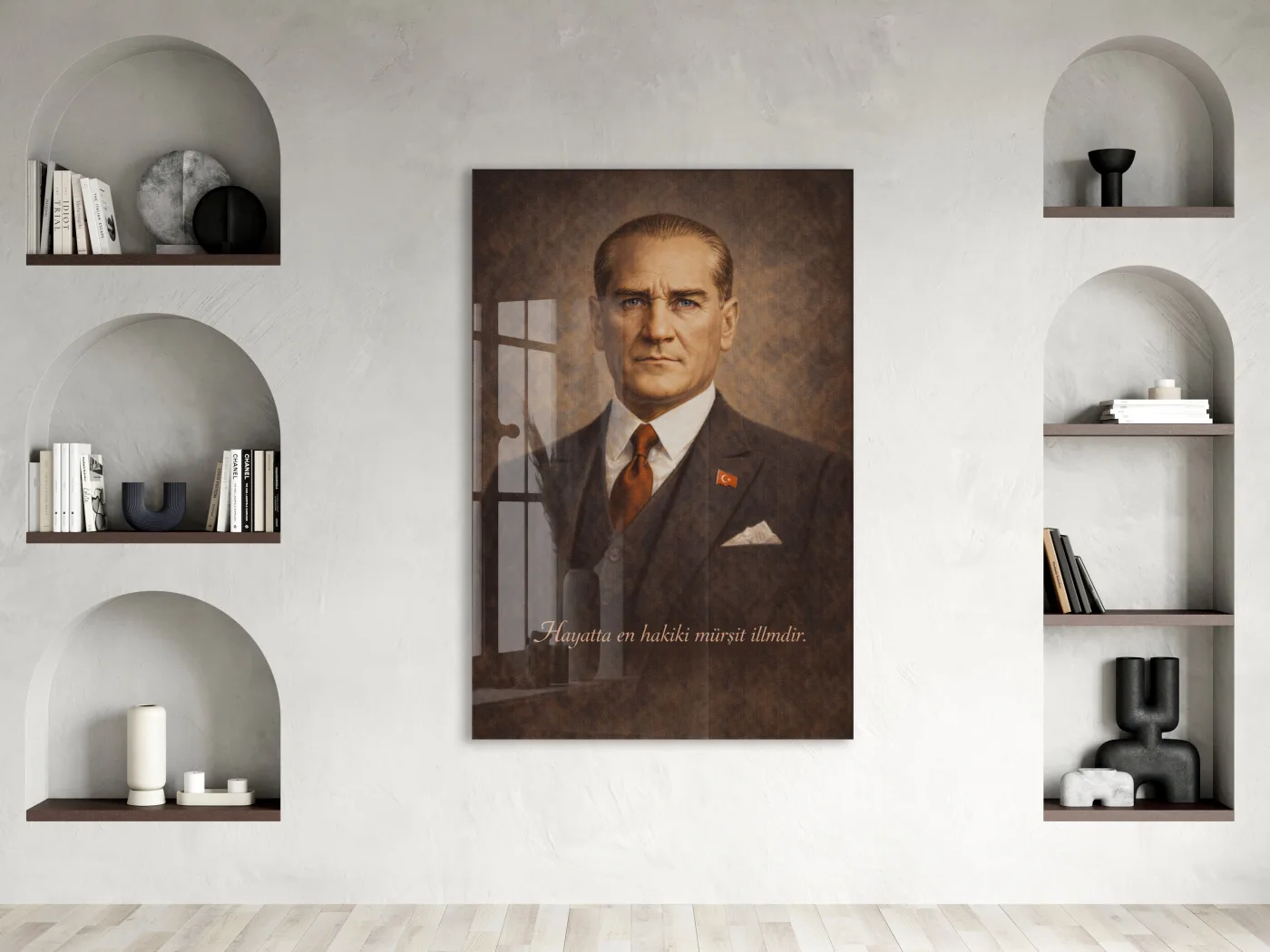 Mustafa Kemal Atatürk Cam Tablo - PeonyAta013 — görsel 4
