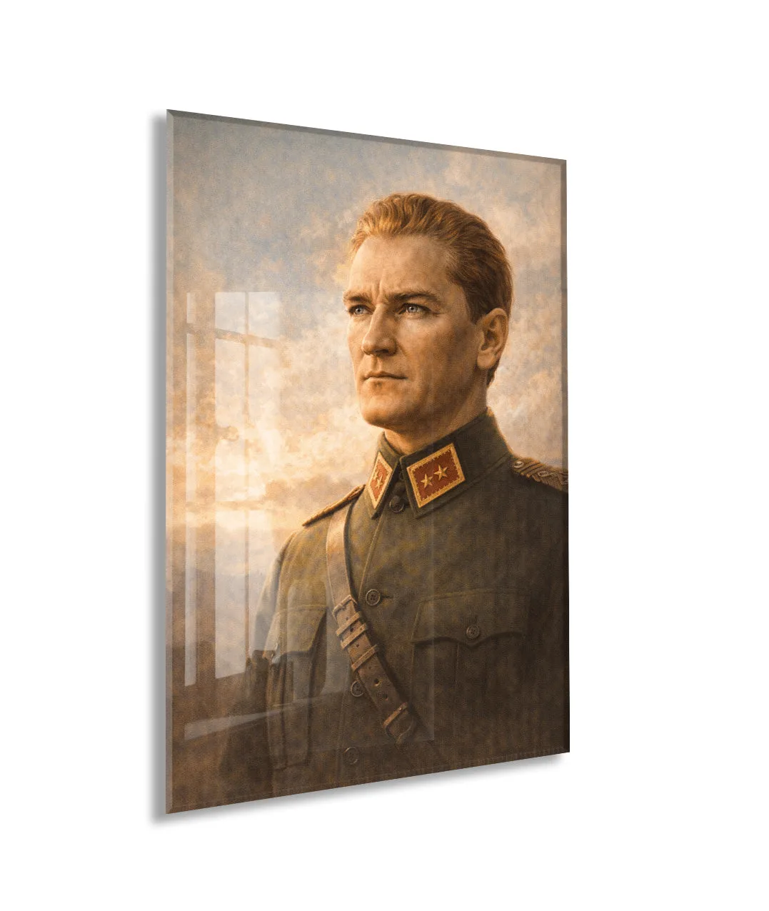 Mustafa Kemal Atatürk Cam Tablo - PeonyAta037 — görsel 1