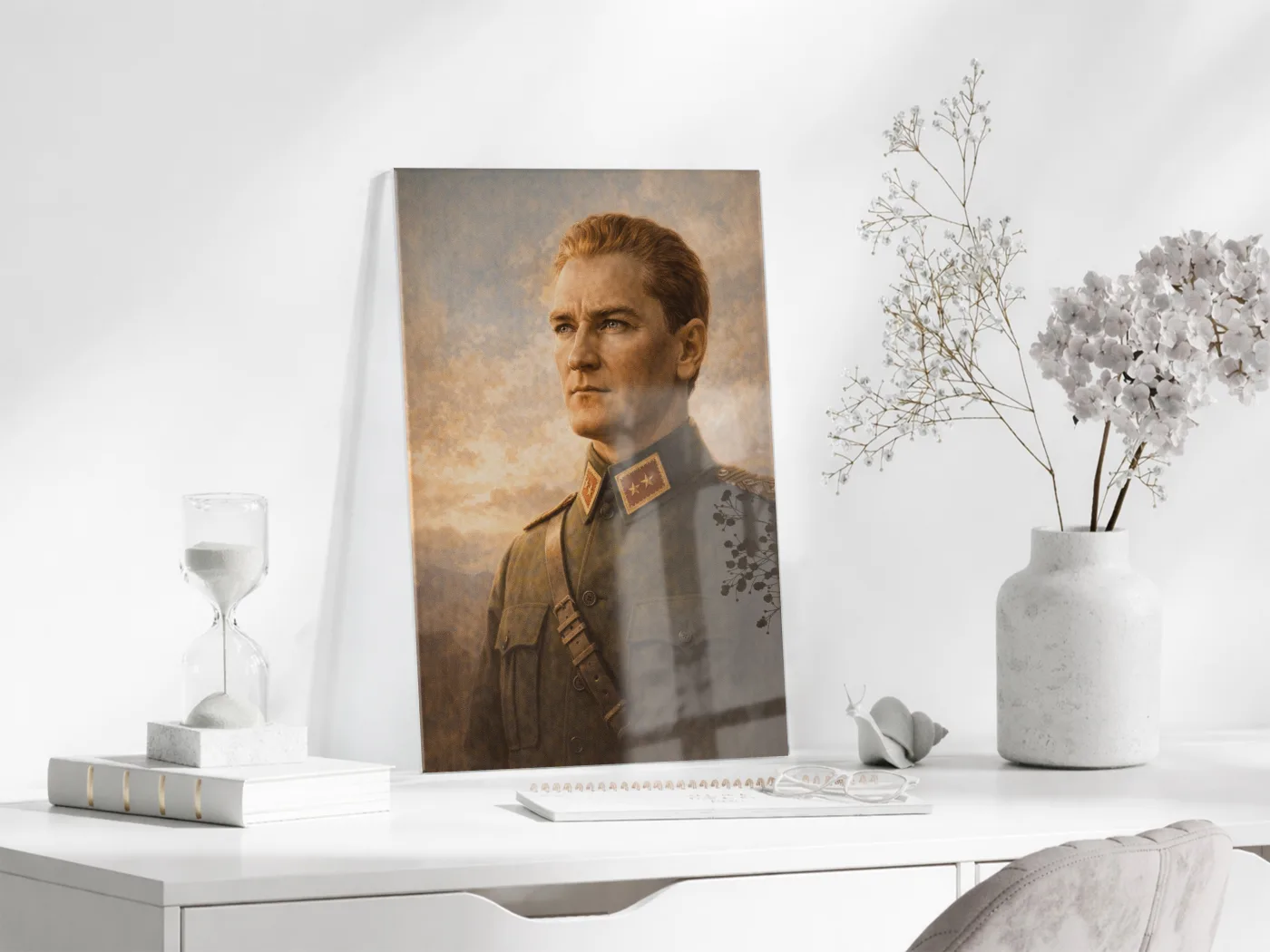 Mustafa Kemal Atatürk Cam Tablo - PeonyAta037 — görsel 3